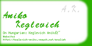 aniko keglevich business card
